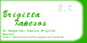 brigitta kapcsos business card